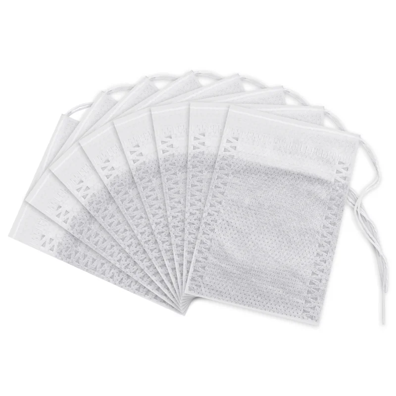 -FDDT 1000Piece Empty Scented Tea Bags With String Seal Filters For Loose Teas 5 X 7Cm White