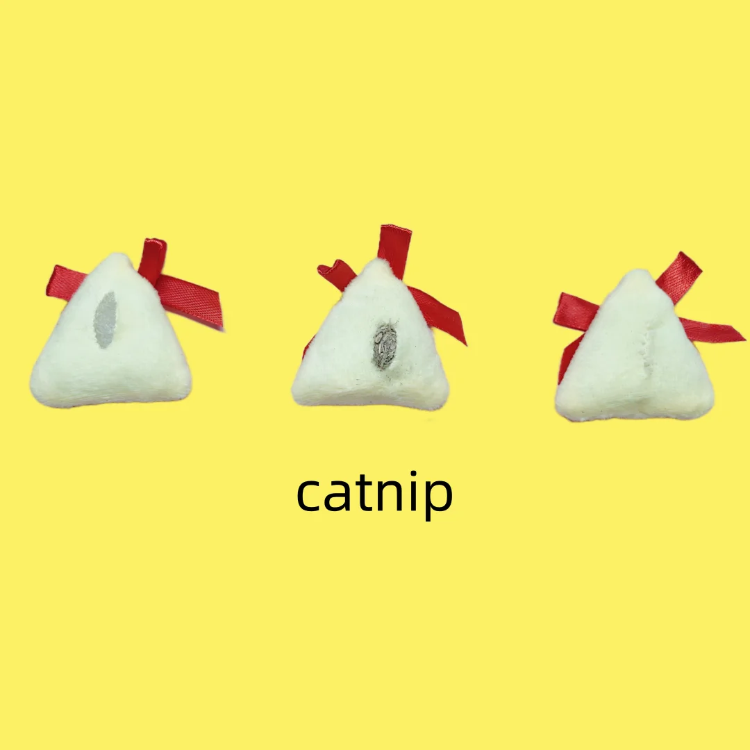 Cute Cat Toy Set With Catnip Pet Mint Plush Toy With Scent Kitten Mini Catnip Chewing Toy Teeth Grinding Thumb Pillow Pet Toy