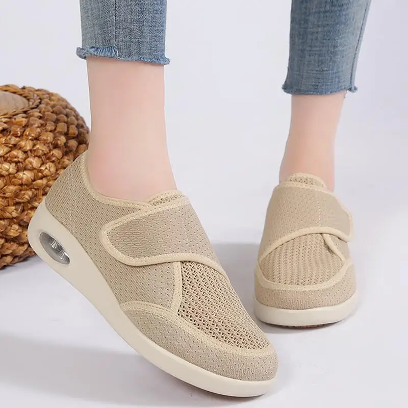 Chaussures de marche décontractées orthopédiques pour femmes, pour pieds larges et enflés, avec ajustement pour l'éversion du pouce, souples et confortables, pour femmes diabétiques
