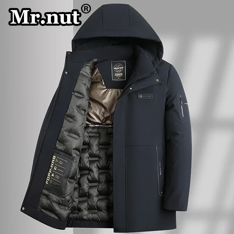 Mr.nut Winter Hooded Cotton-padded Clothing Men Casual Business Warm Jacket Windbreak Outdoor Activities Jackets Quality Durable