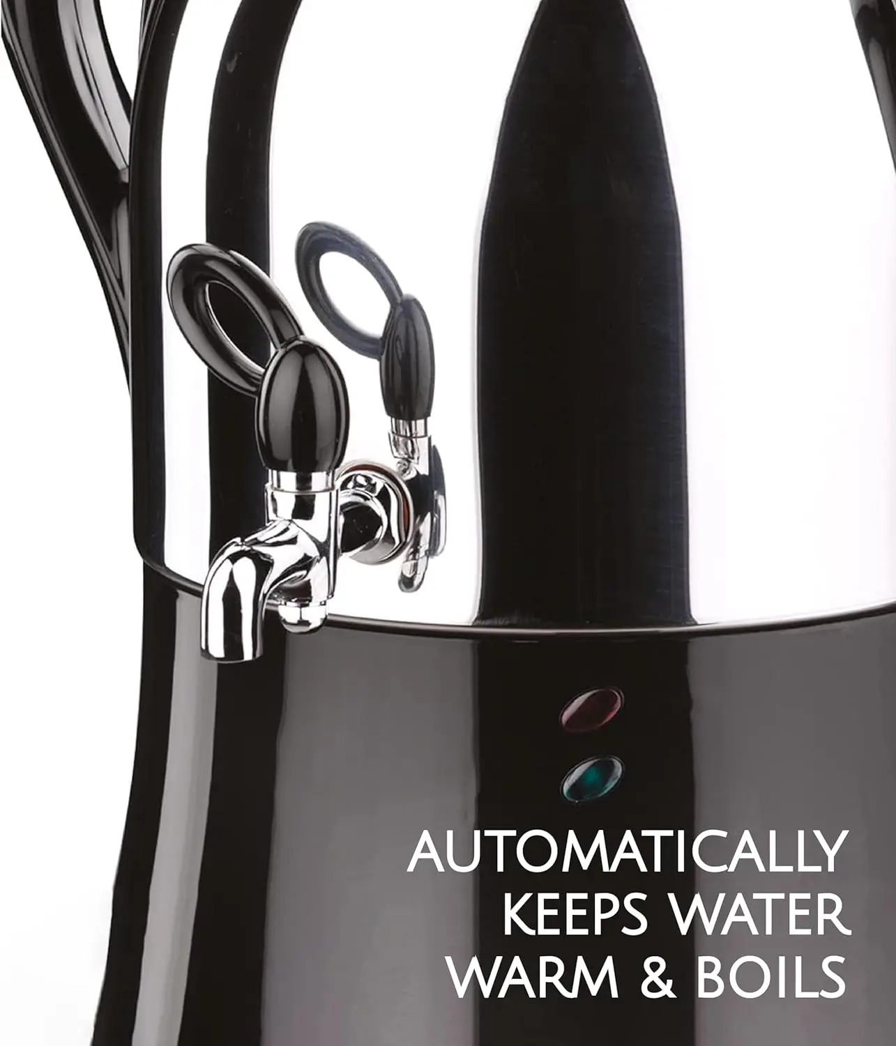 Tetera turca Samovar eléctrico de acero inoxidable, ollas dobles Semaver |   37,1 + 101,4 oz |   Alta capacidad, fácil de usar para F