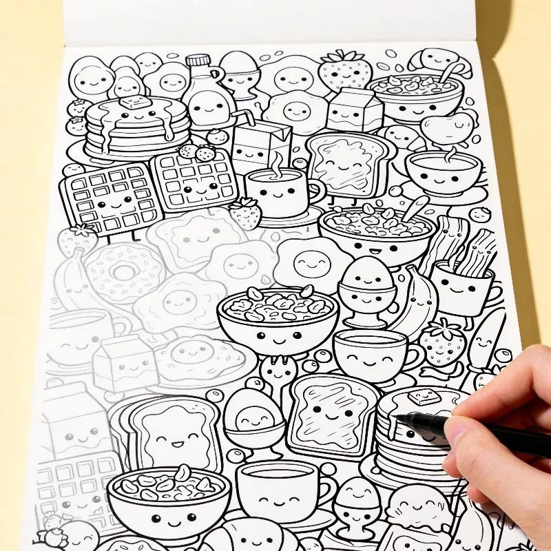 성인용 감압 및 명상용 손그림 색칠책, 꽃/인물/성/음 - Food Snacks Coloring Book 리뷰 및 가격