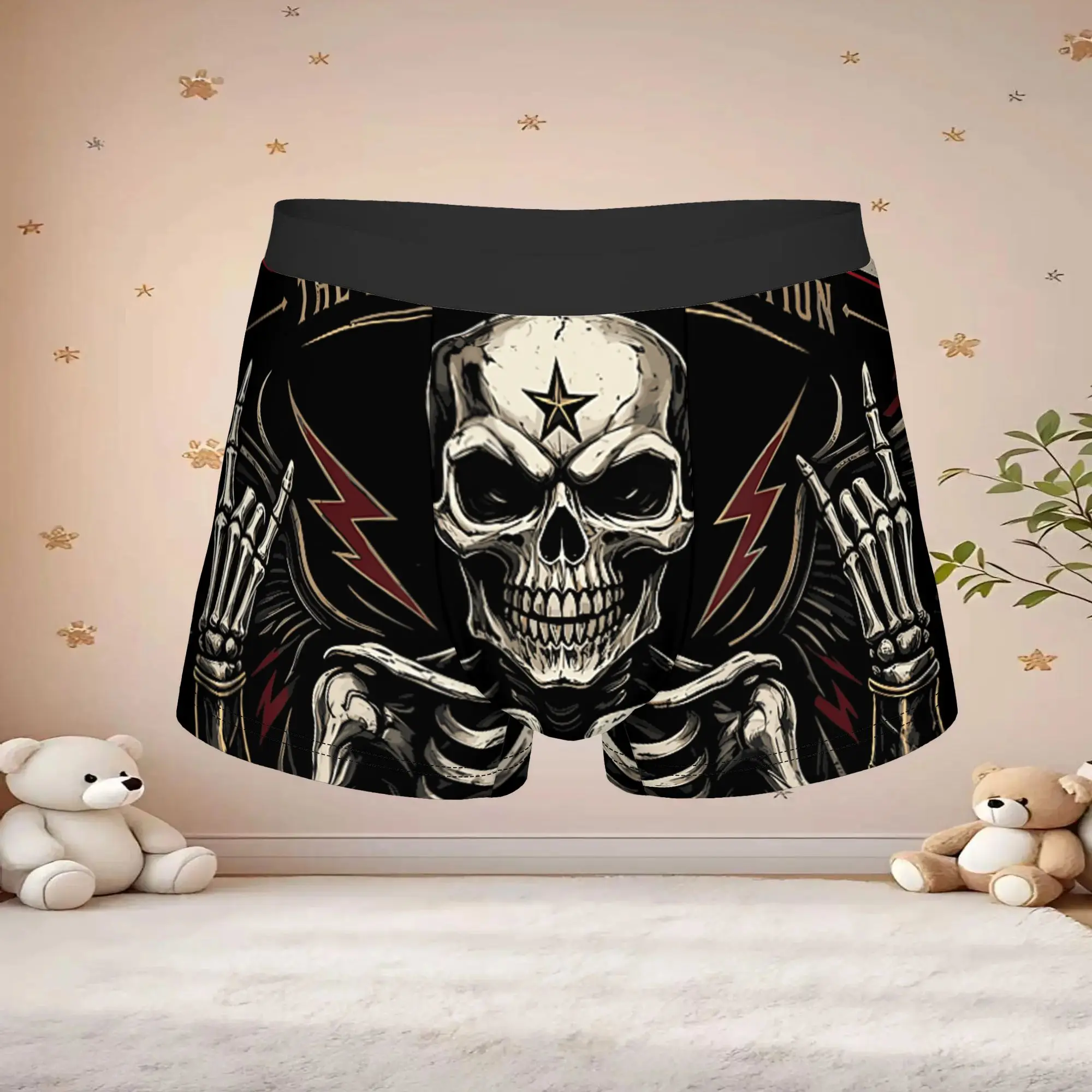 1pc Popular Biker Rocker Sayings Before All You Sissies boxers  Personalized Panties Men's Underwear Print Shorts Boxer Briefs