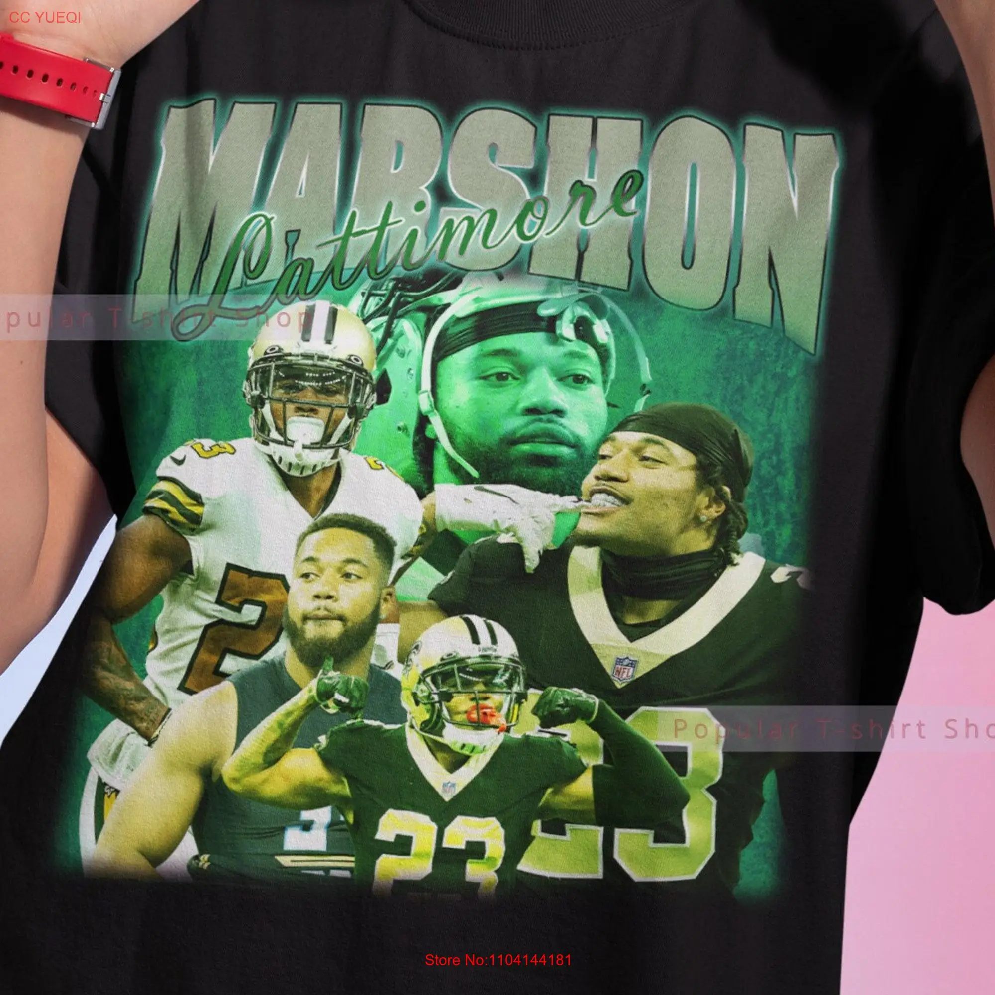 Marshon Lattimore Vintage T Shirt For Him and Her Express Shipping Available long or short sleeves