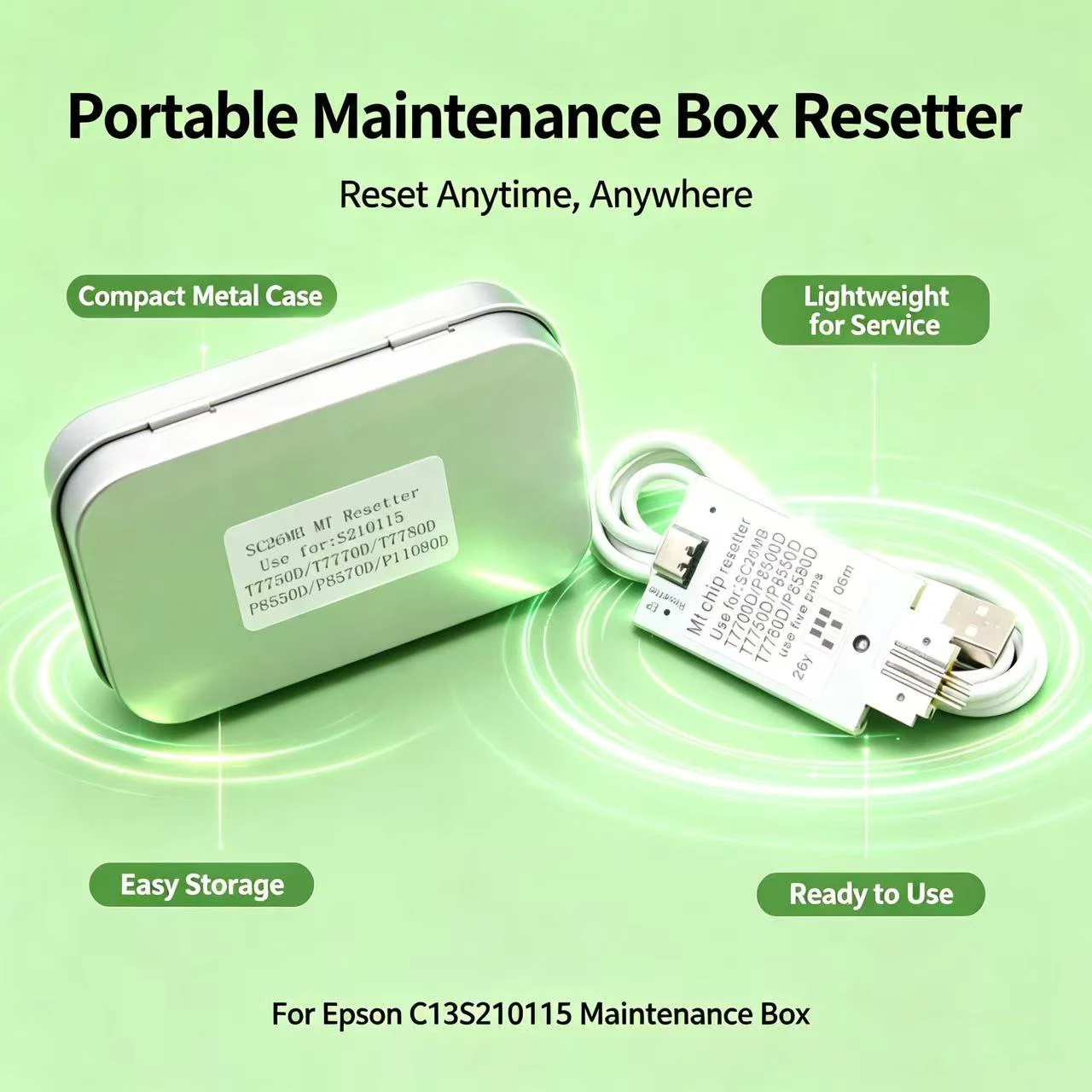 C13S210115 SC26MB Maintenance Box Chip Resetter for Epson P8500D P8550D T7780D T7700D T7770D T7750D Waste Ink Tank Reset Tool