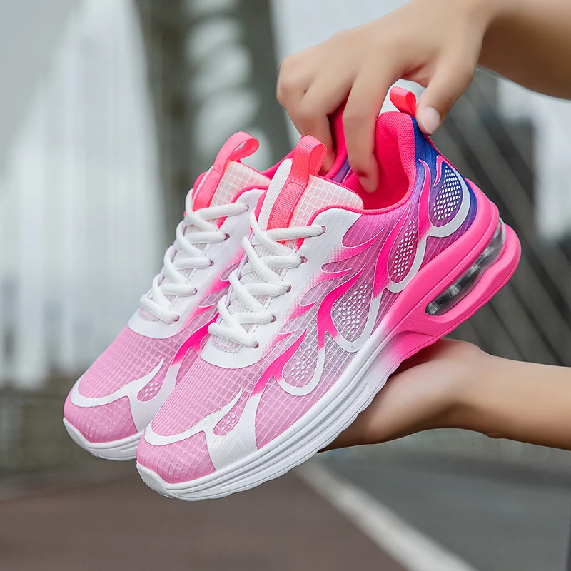 Women Sports Shoes Summer New Air Cushion Running Shoes for Women Mesh Breathable Lightweight Comfortable Sneakers Tenis Walking