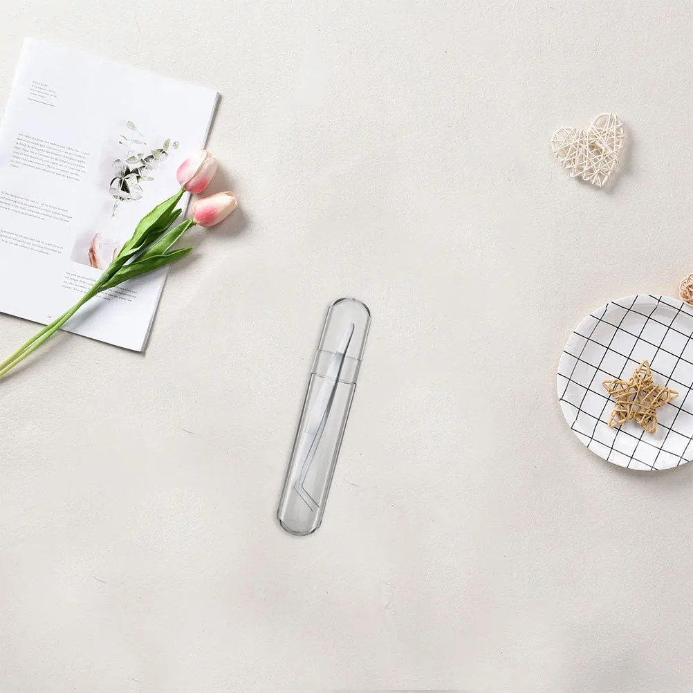 2 Stuks Wimper Pincet Case Transparante Ovale Plastic Organizer voor Lash Extensions Opslag Container Draagbare Beauty Tool Houder