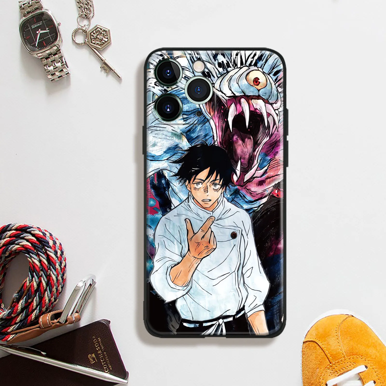 Yuta Okkotsu ТПУ закаленное стекло манга чехол для телефона iPhone 13 12 Mini 7 8 14 15 Plus 11 14 15 Pro Max Xr XS