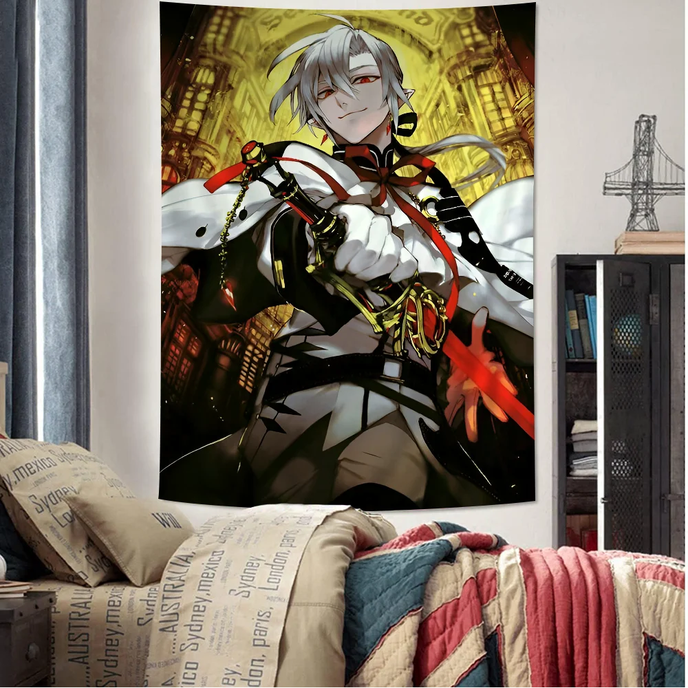 

Seraph Of The End Ferid·Bathory Printed Large Wall Tapestry Wall Hanging Decoration Household Decor Blanket