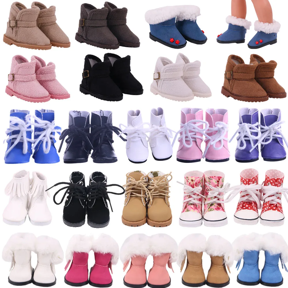 5.5Cm Pop Shoes Boots High-Top Pu Shoes Fit 14.5Inch Paola Reina Pop 1/6 Bjd Blythe Exo Wellie Wisher Pop Boots Russian Girl Toy