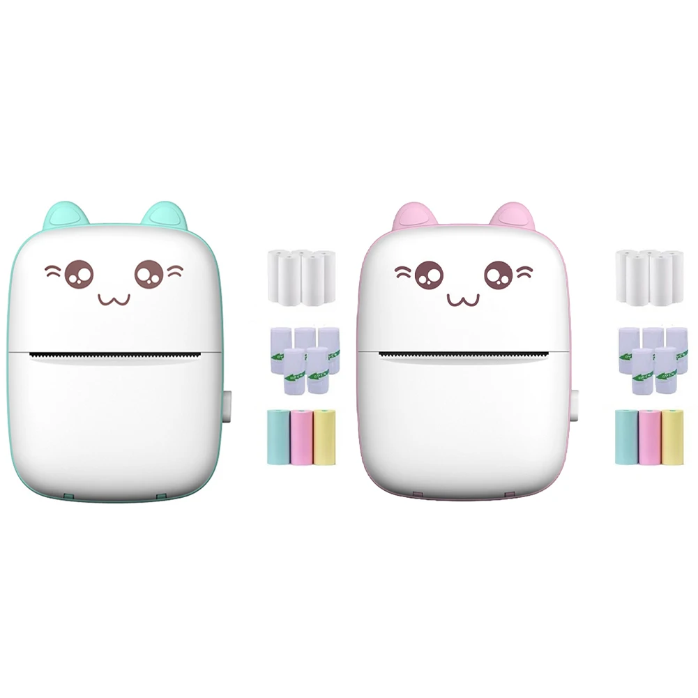 Карманный принтер, беспроводной бесчернильный принтер для изготовления наклеек, Bluetooth-совместимый портативный принтер, машина для печати этикеток для фотографий, бирки