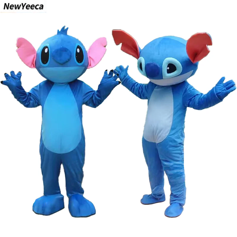 New Blue Lilo & Stitch Mascot Costume Disney Cartoon Character Advertising Fancy Dress Animal Carnival Party Adult Cosplay Suits