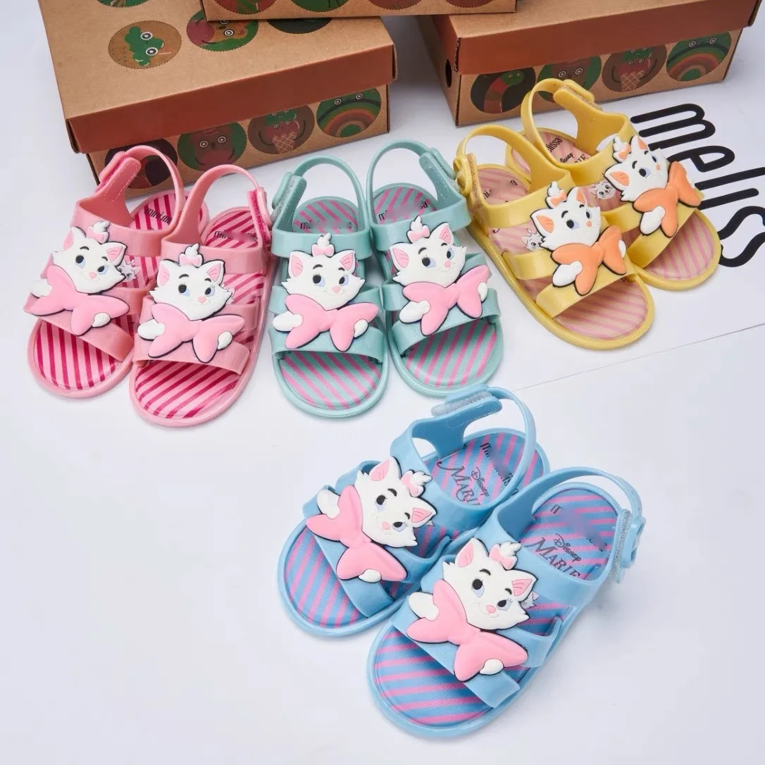 Mini Melissa Brand New Spanish Style Soft Plastic Sandals Kids Beach Shoes Baby Boys and girls Tread Summer Water Shoes