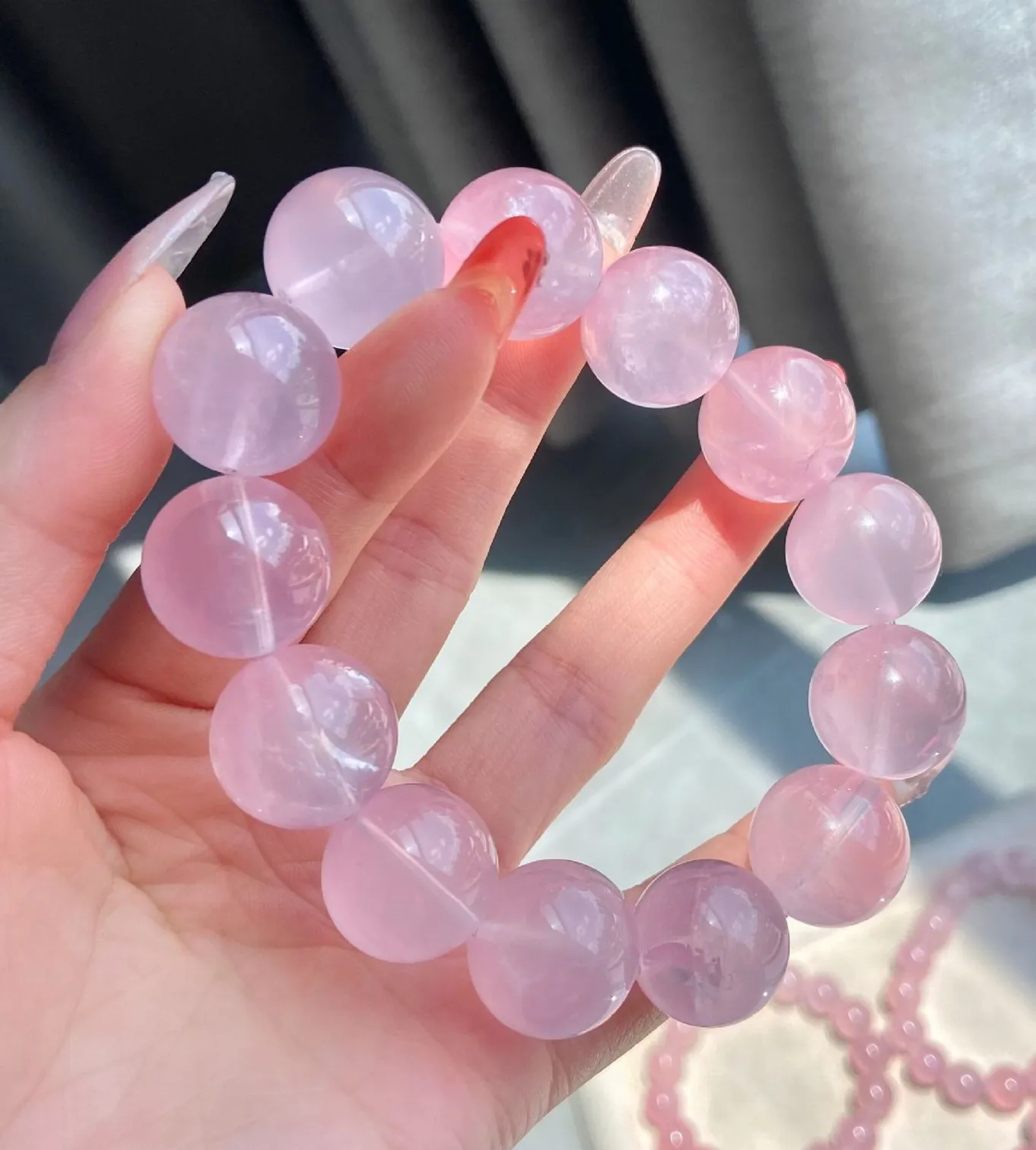 

Natural Pink Rose Quartz Star Round Beads Bracelet Jewelry 10mm 12mm 14mm 16mm From Mozambique Women Rose Quartz Beads AAAAAA