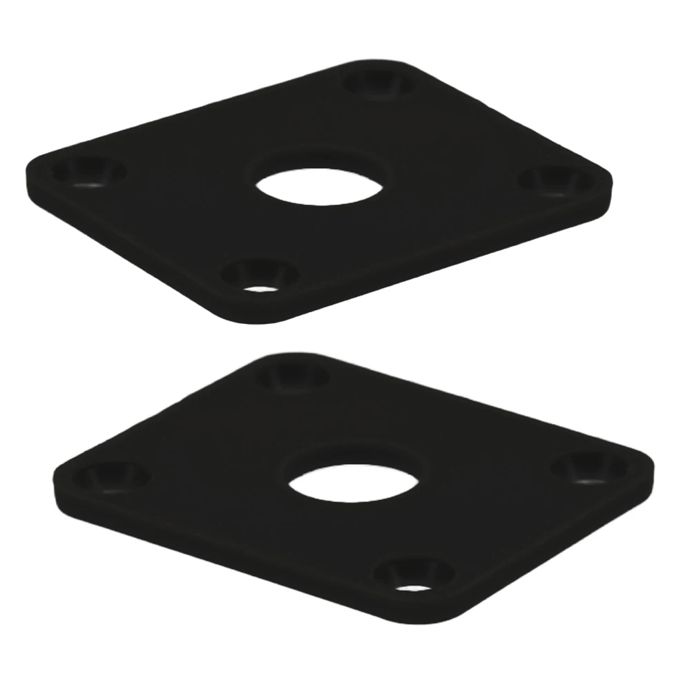 

2pcs Electric Guitar Jack Plate Covers Durable Plastic Input Socket Replacement Hardware Black Gold Bass Compatibility Pad