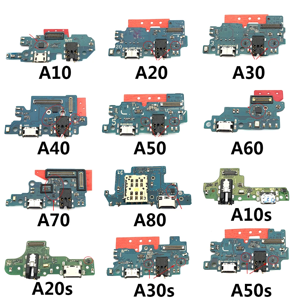 

USB Charging Dock Port Connector Board Flex Cable Replacement Parts For Samsung A10 A20 A30 A40 A50S A60 A70 A80 A51 A71 A41 A31