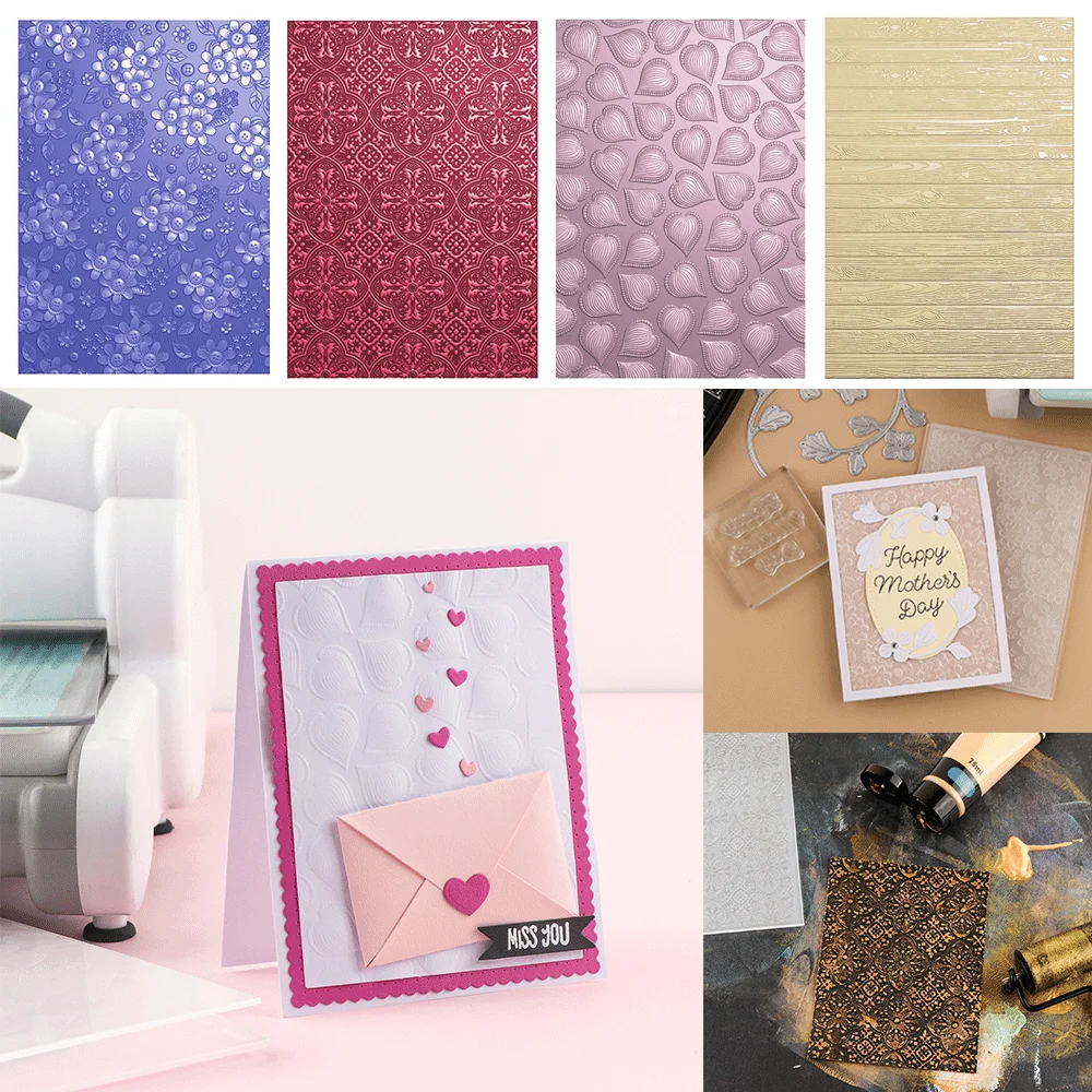 

Fresh flower 3D Embossing Folder and Matching Dies for Adding Textured Detail To Paper Crafting Card Making Supplies