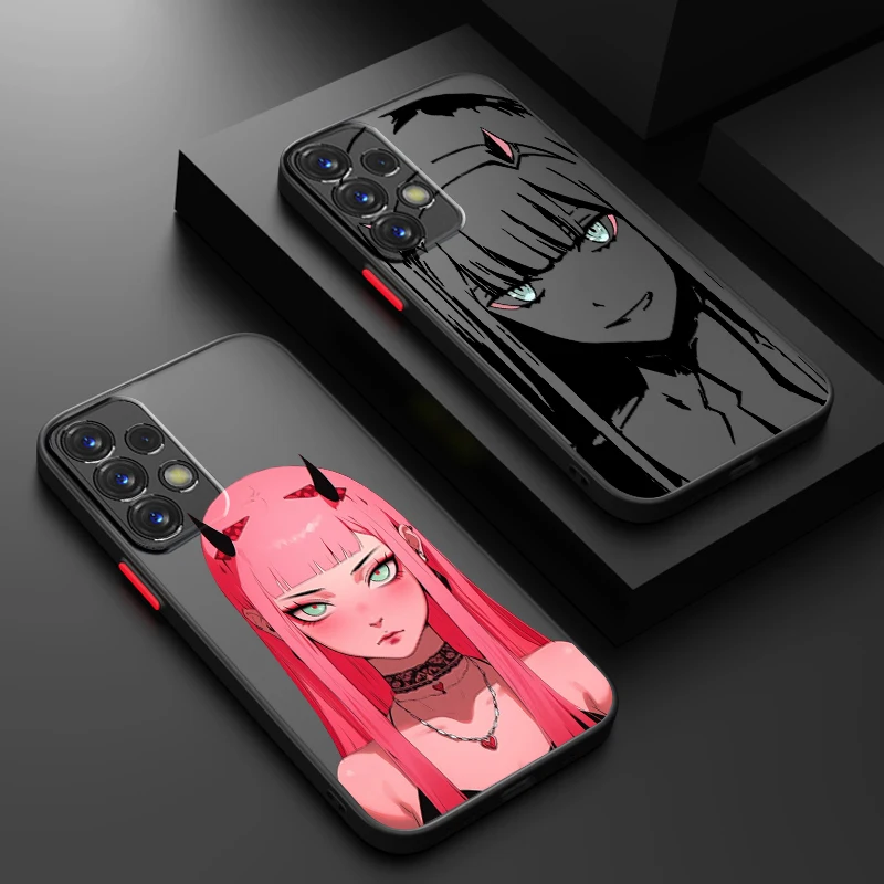 Cool Cute D-Darling In The F-Franxx Frosted Translucent For Samsung Note 20 A35 A03 A54 A31 A22 A34 A14 A24 A04 A55 5G Soft