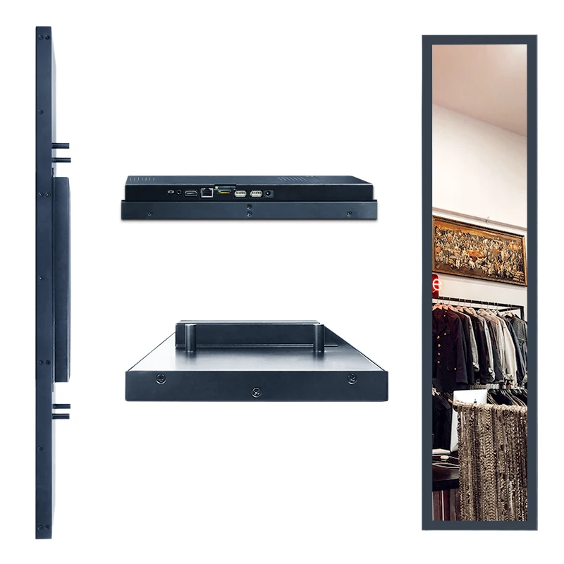 Custom Size 28-29 Inch Indoor LCD Digital Signage Strip Screen Touchscreen Retail Store Shopping Mall Shelf Elevator Education