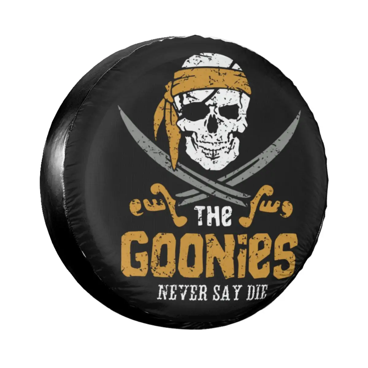 The Goonies Spare Tire Cover Case Film Skull Pirate Never Say Die Wheel Covers for Jeep Mitsubishi Pajero 14