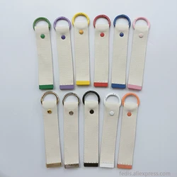 32mm Plain Keychain Keyring Webbing Strap Cotton Belt for Embroidery Patch Sewing Iron On Backpack