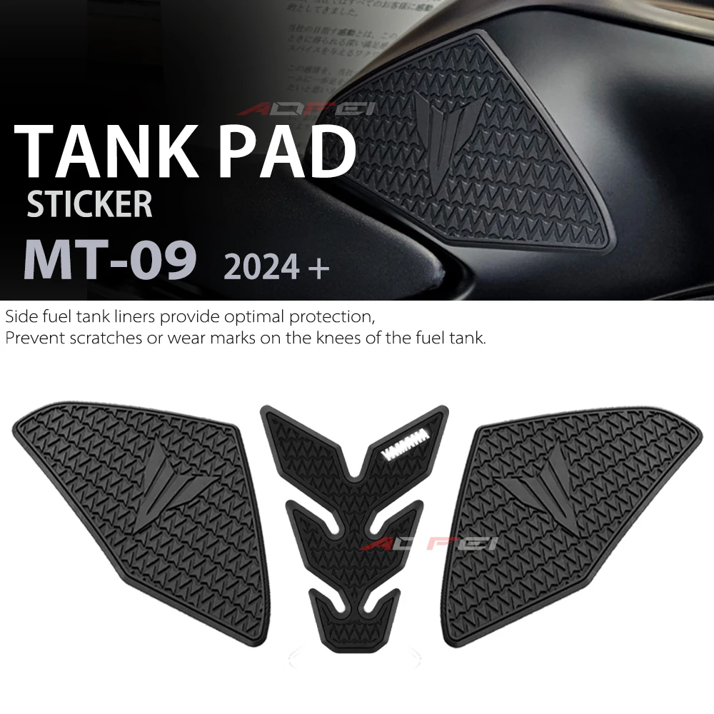 NEW Motorcycle For Yamaha Non-slip Side Fuel Tank Stickers Waterproof Pad Rubber Sticker For MT-09 MT09 SP 2024 2025