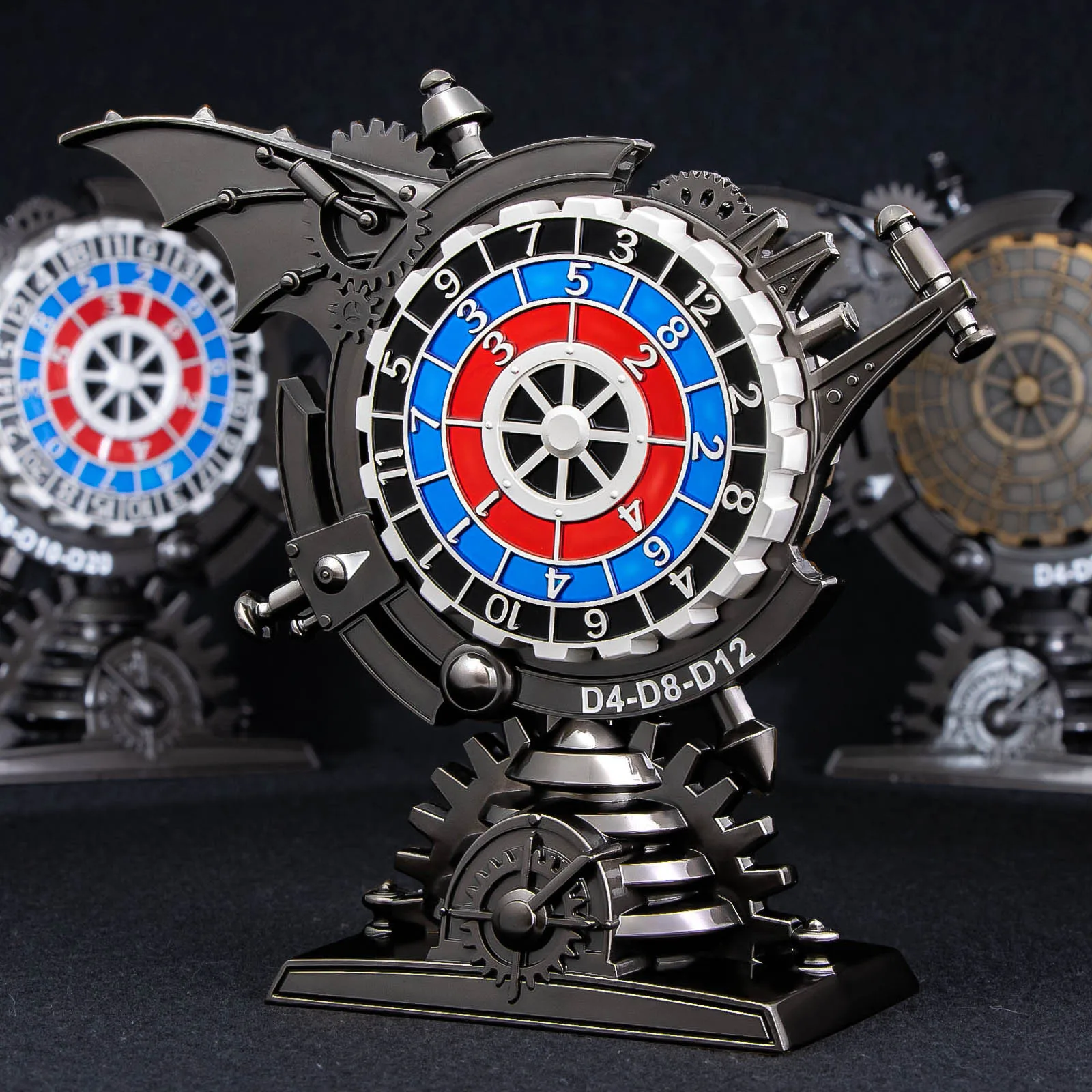 مجموعة نرد DND سبينر 7 في 1 من Steampunk، نرد لعب الأدوار المعدني D&D لتنينات الزنزانات، نرد دوار DND