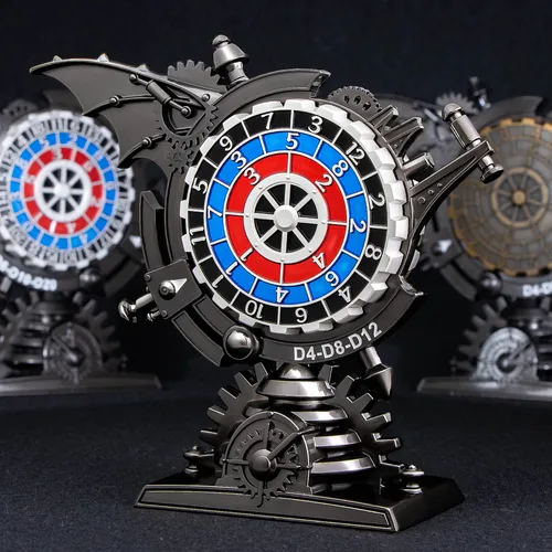 Imagen 2 del producto Juego de dados giratorios DND 7 en 1 Steampunk Observatory, dados de juego de rol D&D de Metal para dragones de mazmorras, dados giratorios DND