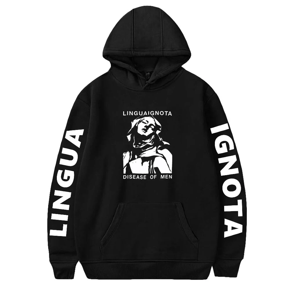 

Lingua Ignota Hoodie Long Sleeve Pullover Women Men Tracksuit Harajuku Streetwear American Star Fashion Clothes Plus Size