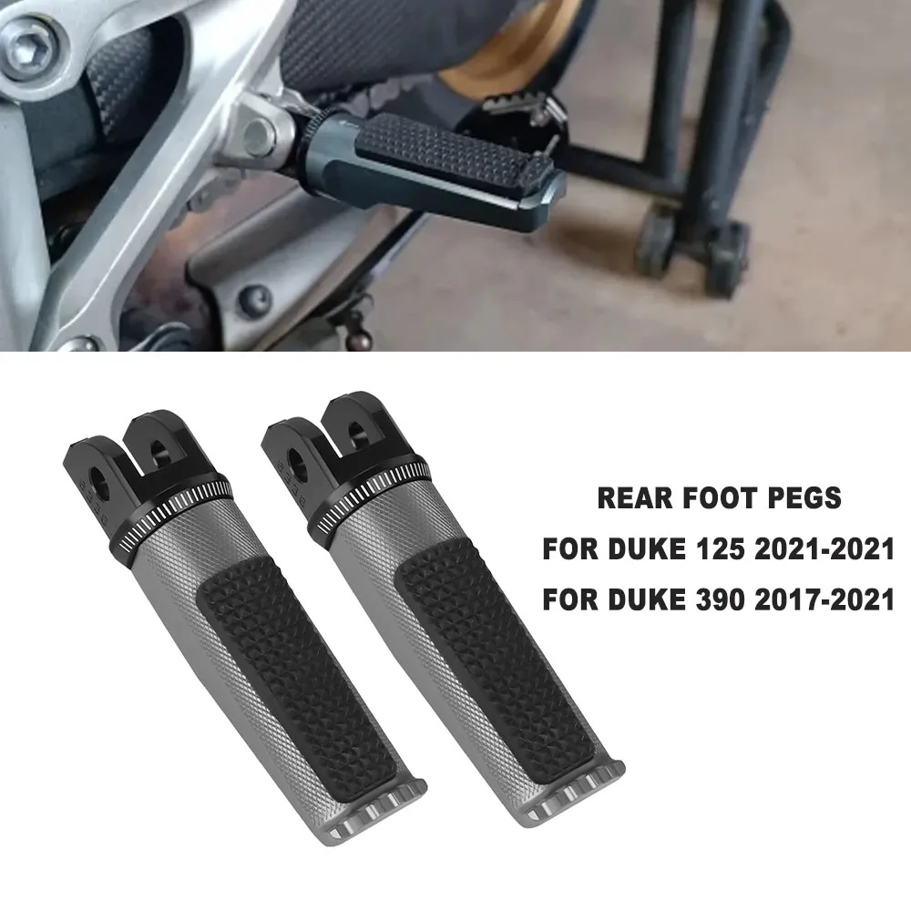 

For KTM Duke 125 390 200 Duke125 2011-2021 Duke390 2017-2021 Duke200 2017-2018 Motorcycle Rear Foot Pegs Passenger Pedal Footres