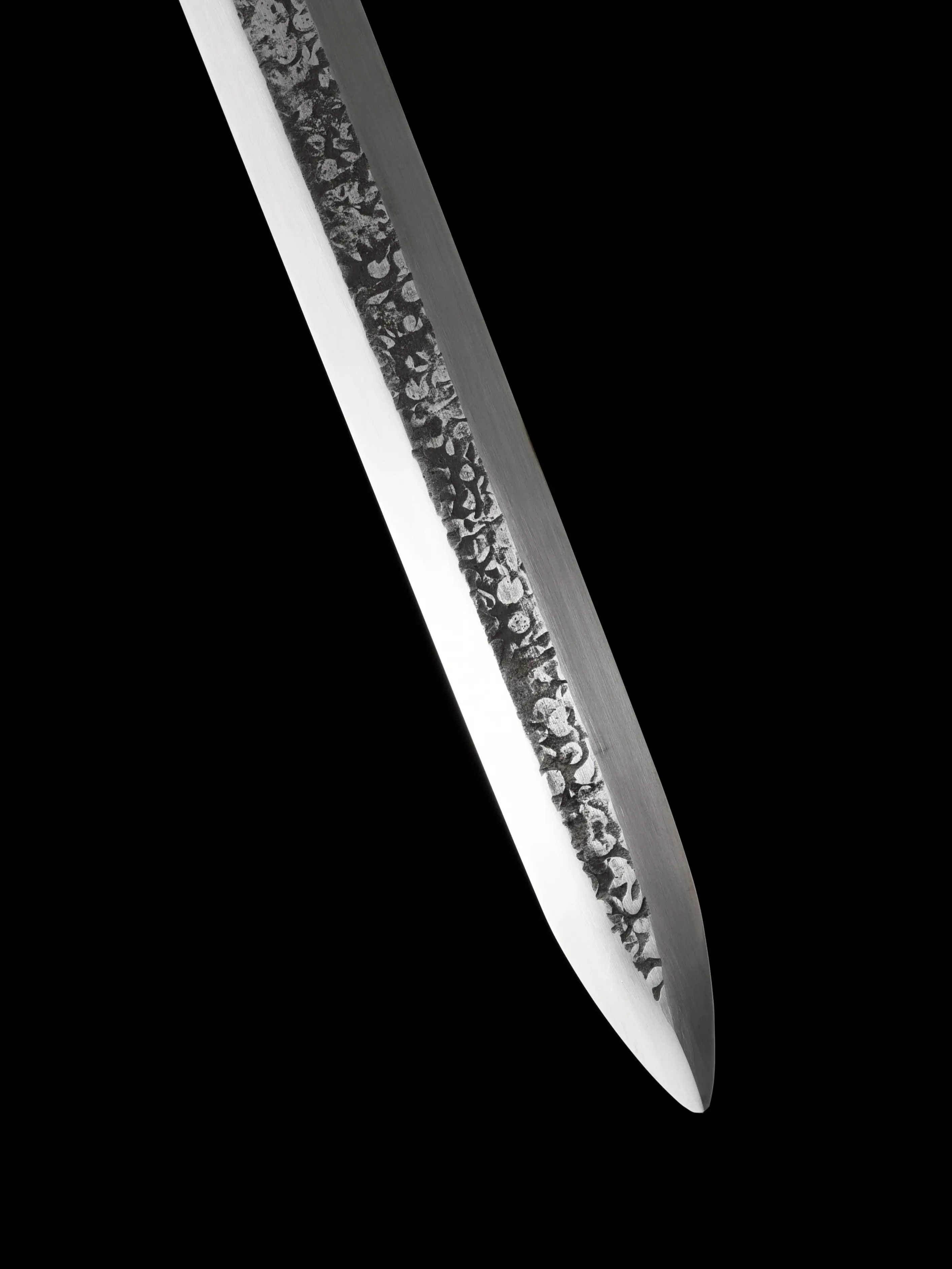 

110 cm Medieval full tang Black Gold Hammer tattoo sword Manganese steel Evil Knight samurai sword Battle preparation katana Nin