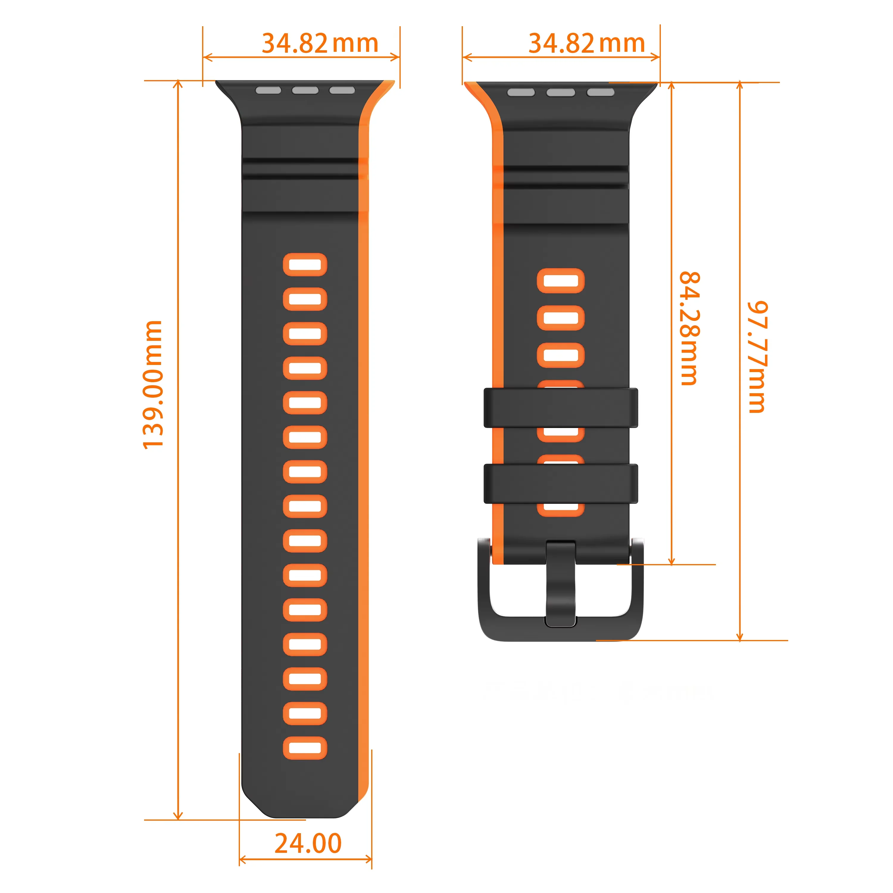 Für Apple Watch Ultra 2/3 Armband 49mm 46mm 45mm 44mm 42mm Trail Sport Silikon-Armband Correa Strap Series 11/10/9/8/7/SE 3 Gürtel – Detail 13