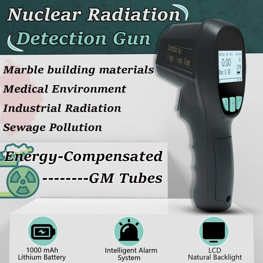 T7-HZ550 Handheld Nuclear Radiation Detection Guns For Gamma And X-ray Measurement Energy Compensated GM Tube 0.01-1000 μSv/h