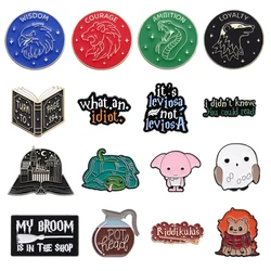 Magic World Fantasy Movies Enamel Pin Castle Magic Book Brooches Lapel Backpack Badge Fans Jewelry Gift Accessories