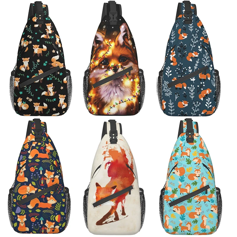 Plecak typu Crossbody plecak turystyczny turystyczny z torba ze sznurkiem lisa torba na klatkę piersiowa lekka torba na ramię dla kobiet mężczyzn