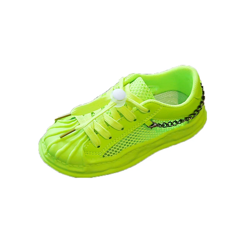 Girls' Mesh Breathable Soft Sole Anti Slip Lace Up Casual Shoes Boys' Spring and Autumn New Outdoor Casual Sports Shoe