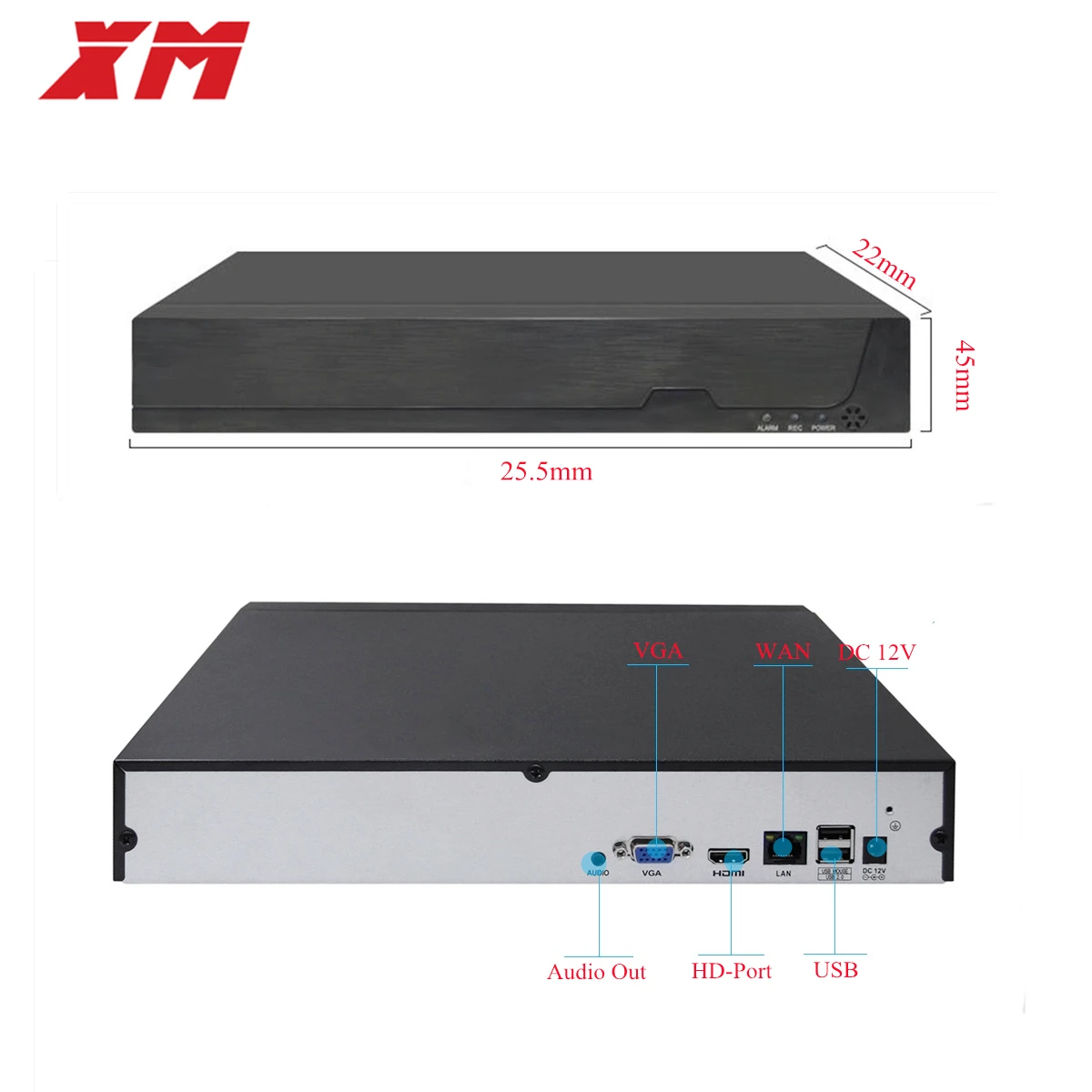 XM 4K H.265 9CH 16CH 32CH CCTV NVR for 8MP/5MP/4MP/3MP/2MP IP Camera metal network video recorder P2P for cctv system