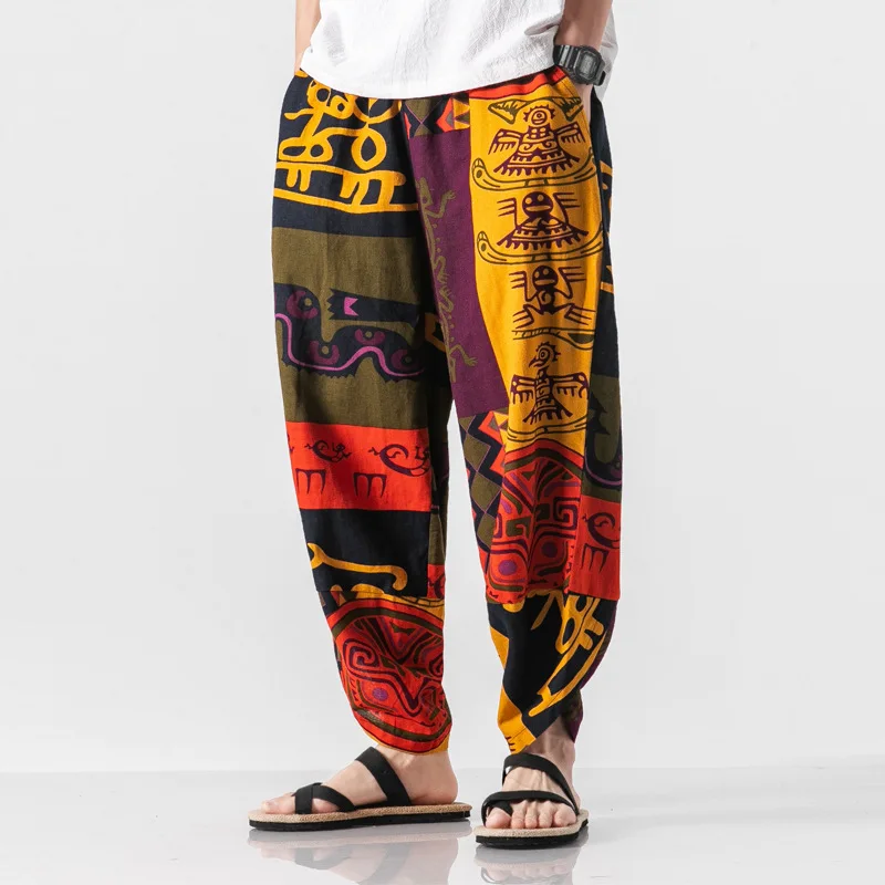 

Autumn Chinese Style Nine-point Pants Men's Loose Large Size Teen Casual Pants