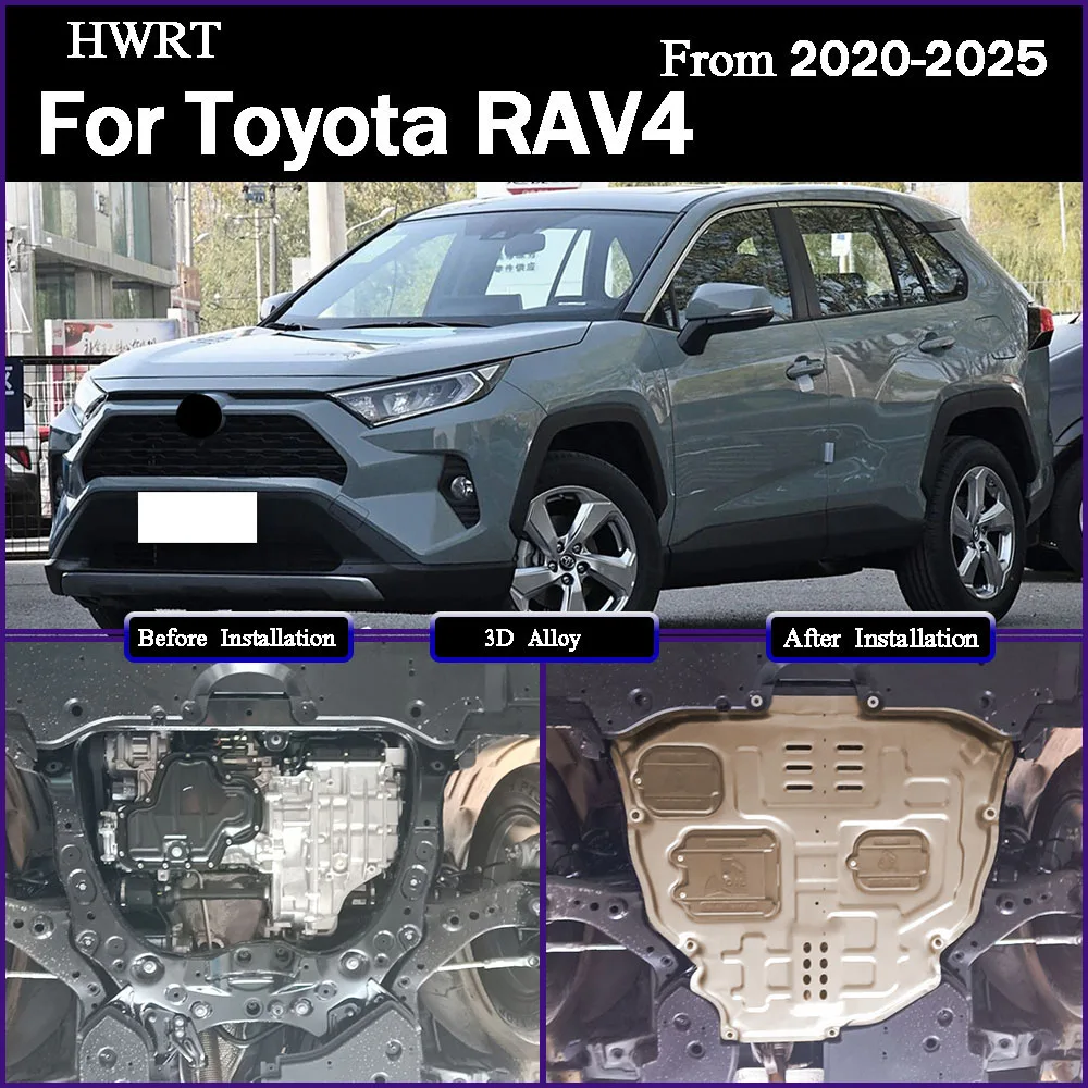 Panel de placa de guardabarros de aleación de mayor calidad debajo del protector del motor protector contra salpicaduras para Toyota RAV4 2020-2025 2.0L 2.5L