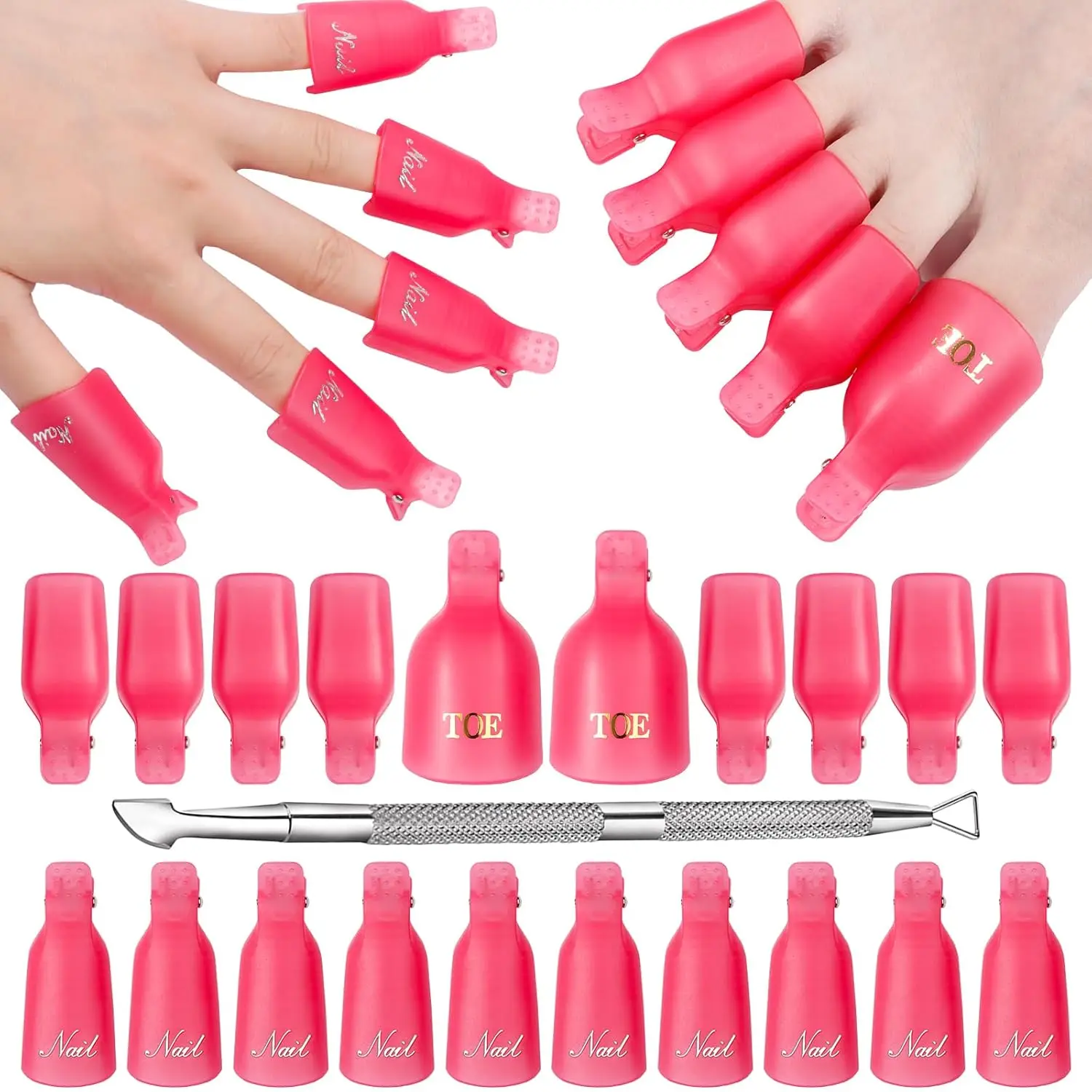 Makart Gel Nagellack entferner Clips Kit, mit doppel endigen Nagel hauts chieber, Finger-und Zehen nagel clips zum Entfernen von Acryl nägeln