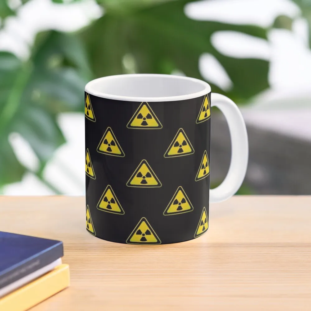 Radioactive Symbol Warning Sign Radioa  Mug Drinkware Picture Photo Simple Image Tea Gifts Cup Coffee Printed Handle Round