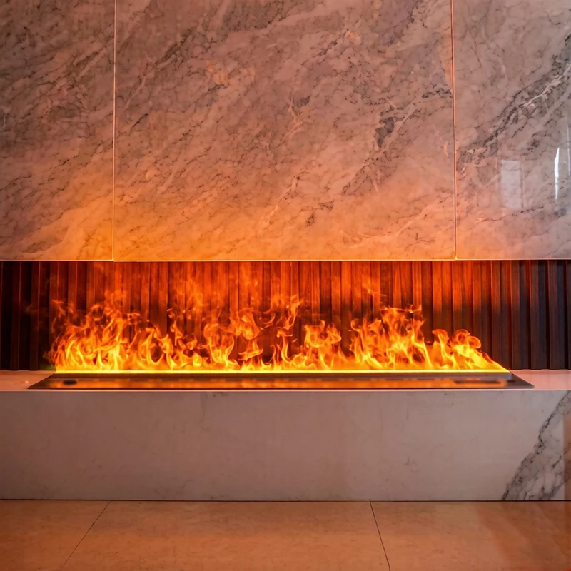 3D Atomizing Water  Fireplace APP Controlled&Remote Operated LED Flame Decor Fireplace For TV Wall Hotel Use