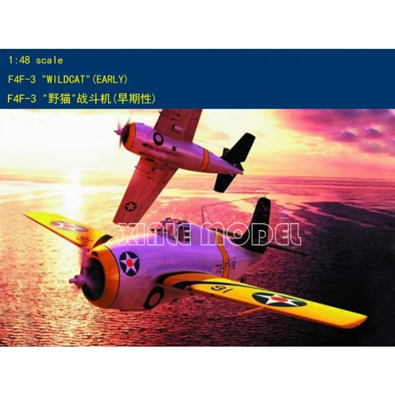 

Trumpeter Plastic Assembled Aircraft Model Kit 80326 1/48 Grumman F4F-3 Wildcat (Early)
