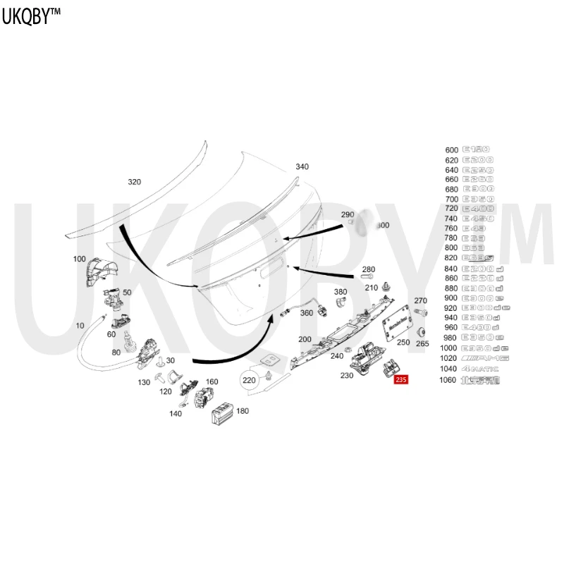 Me rc ed es Be nz A2218702410 button switch luggage compartment lid unlocking device