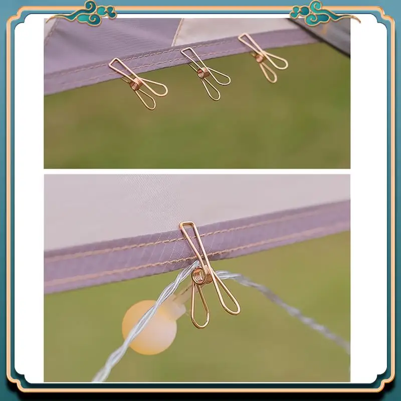50Pcs Hollow Long Tail Clip Food Sealing Clip For Tent Decoration String Lighs Hangers RV Tent Hangers Highly Recommended