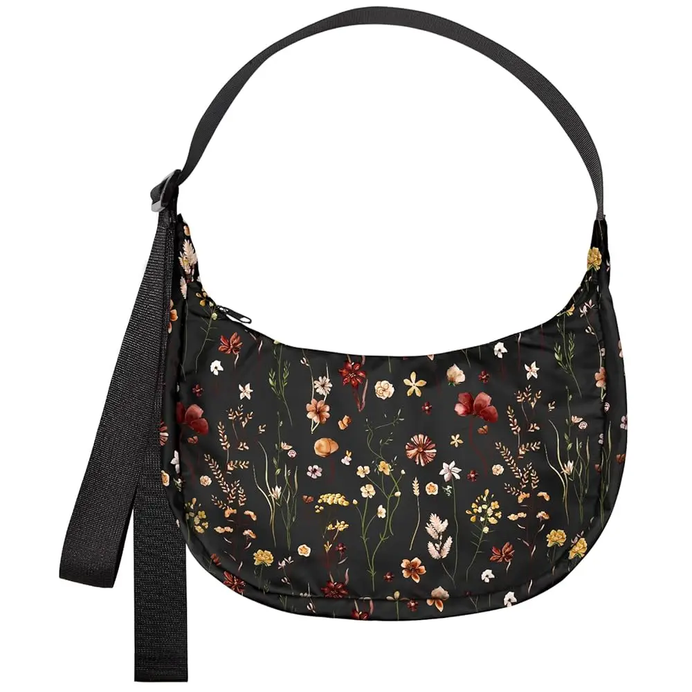 

Crescent Bag for Women - Nylon Small Crossbody Bags for Women Adjustable Shoulder Strap Cute Waterproof, for Travel
