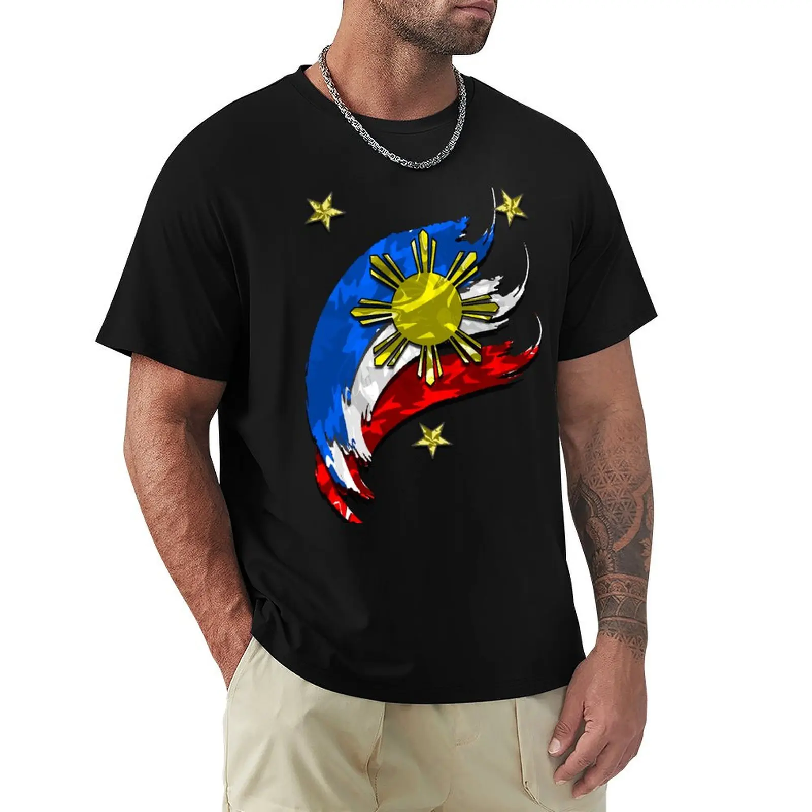 

Philippine Flag T-Shirt anime figures Funny t-shirts tees customizeds T-shirt men