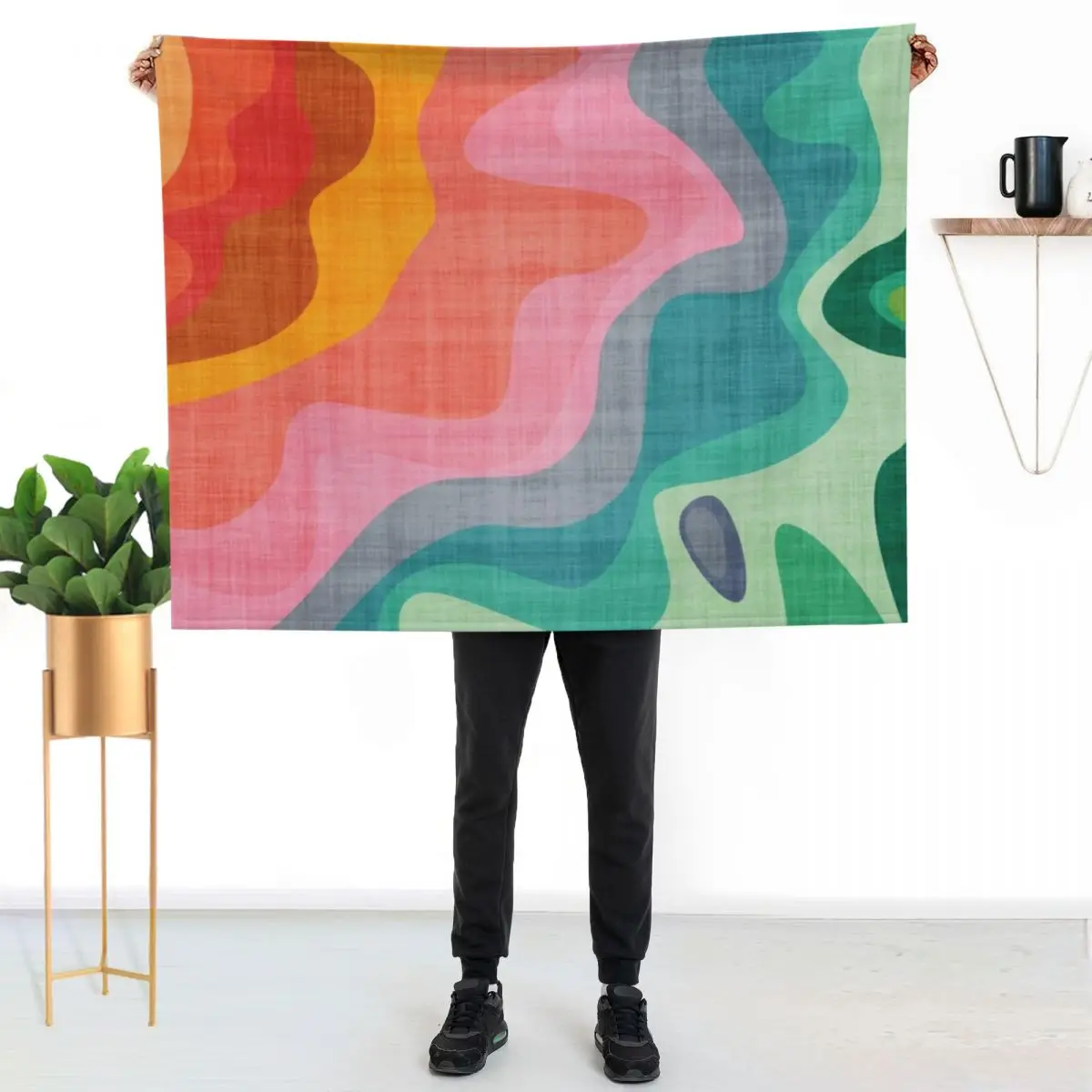 Flouncy Flouncy Throw Blanket Hair funny gift Thermals For Travel For Decorative Sofa Nap Summer Blankets
