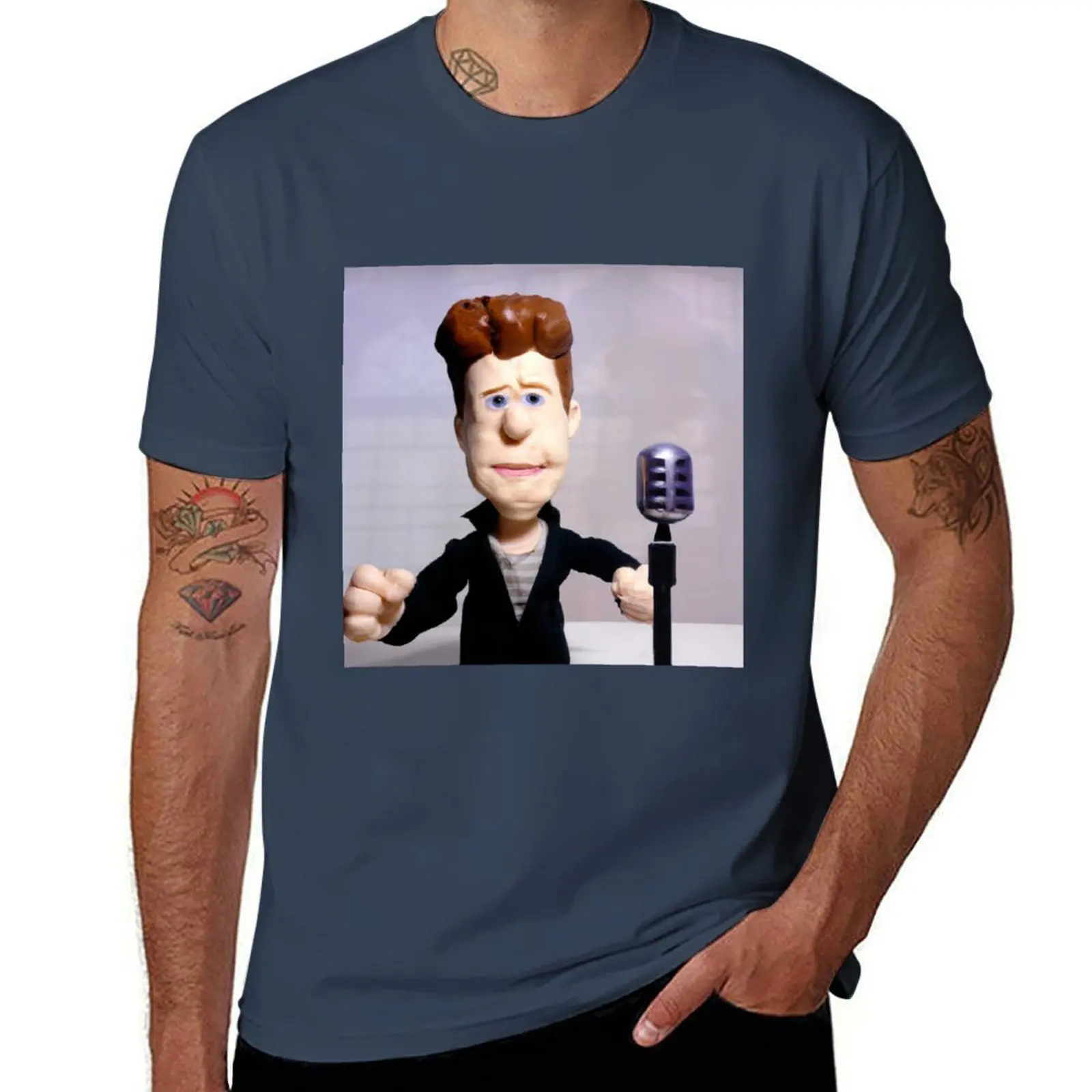 

Rick Astley T-Shirt Work Daily Short Sleeve Top