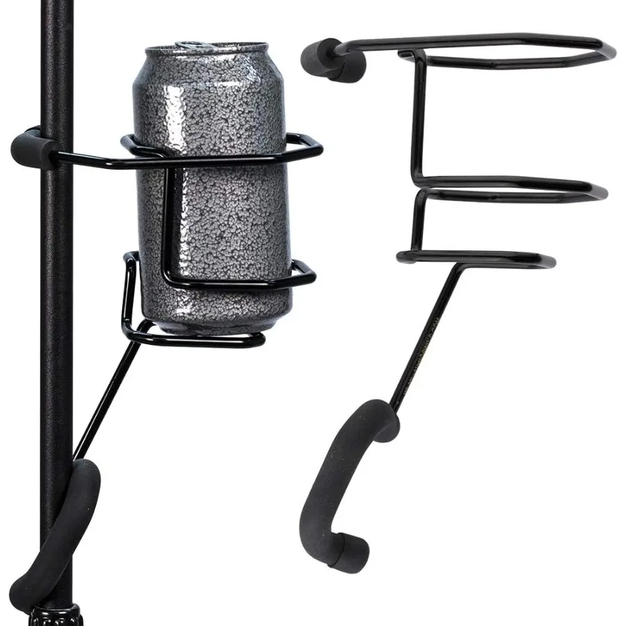 

SH01 Mic Stand Drink Holder for Coffee Travel Mug and Water Bottle Made in USA Black